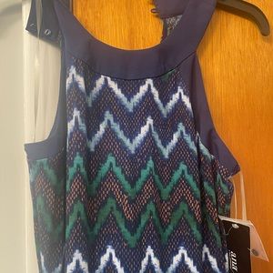 Women’s Navy, Green White& Rust Dress Size Small